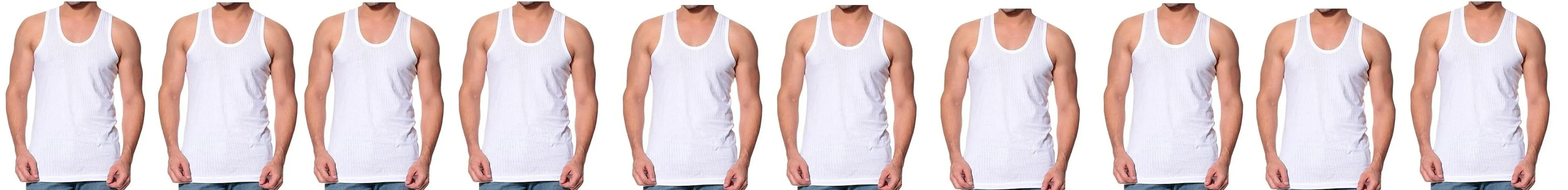 Men's Cotton Solid Vest Combo
