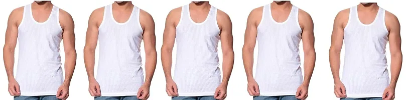 Men's Solid Basic Vest - Pack Of 5