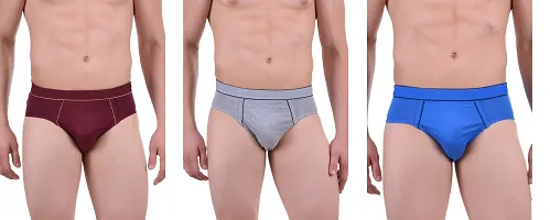 Fancy Solid Men's Briefs(Pack Of 3)