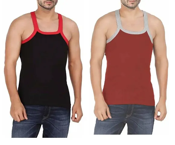 Combo Pack Solid Cotton Square Neck Vests