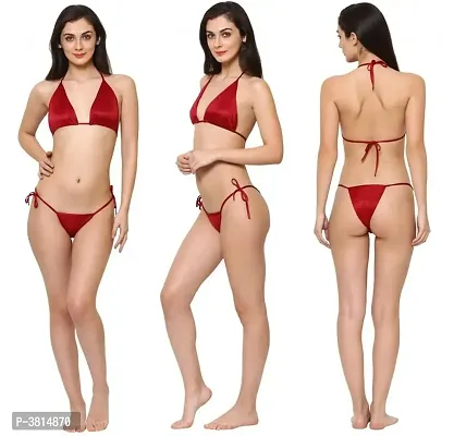 Nylone Pack Of  1 Matching Bikini Set-thumb0