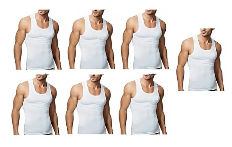 Mens Solid Vests Combo Of