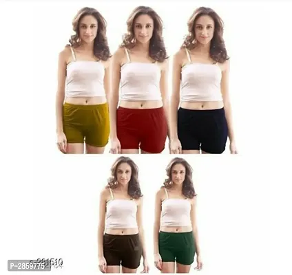 Multicoloured Cotton Women's Brief Pack of 5