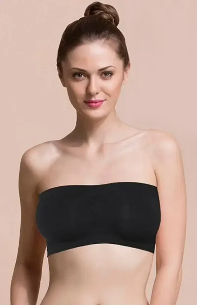 Solid Non Padded Tube Bra