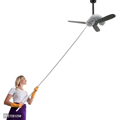 Microfiber Feather Duster Bendable  Extendable Fan Cleaning Duster with Up to 100 inches Stainless Steel