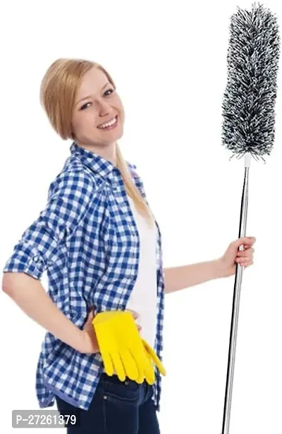 Microfiber Feather Duster Bendable  Extendable Fan Cleaning Duster with Up to 100 inches Stainless Steel