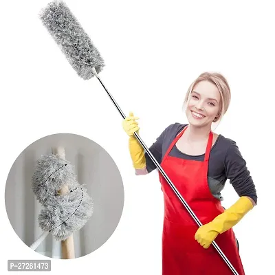 Microfiber Feather Duster Bendable  Extendable Fan Cleaning Duster with Up to 100 inches Stainless Steel-thumb0