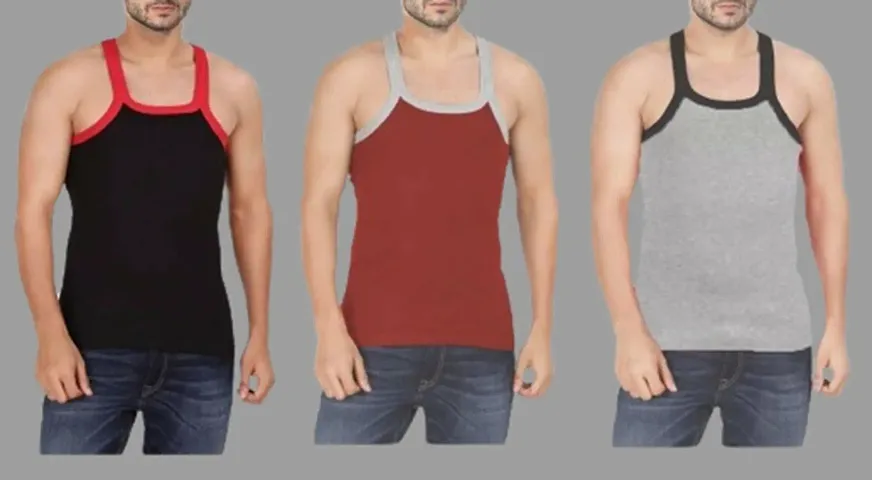 Trendy Cotton Blend Gym Vest 