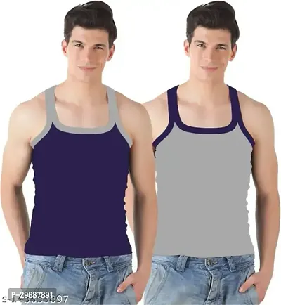 Classic Cotton Blend Vest for Men Pack of 2-thumb0