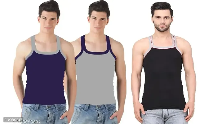 Classic Cotton Blend Vest for Men Pack of 3