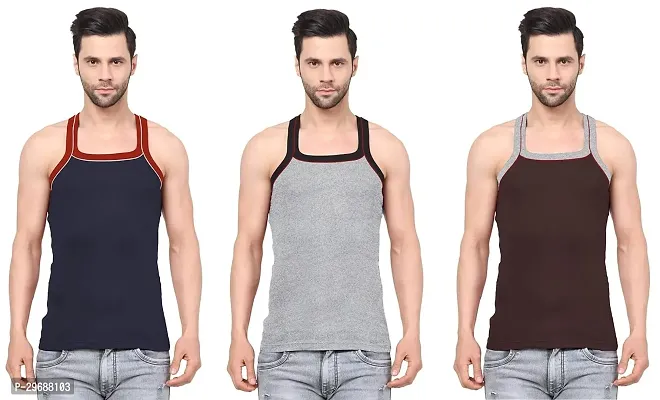 Classic Cotton Blend Vest for Men Pack of 3