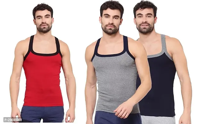 Classic Cotton Blend Vest for Men Pack of 3