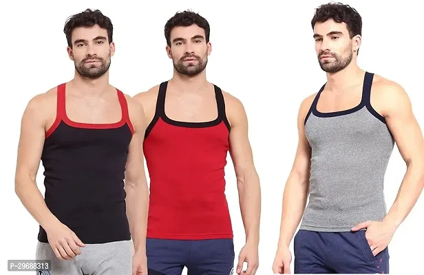 Classic Cotton Blend Vest for Men Pack of 3