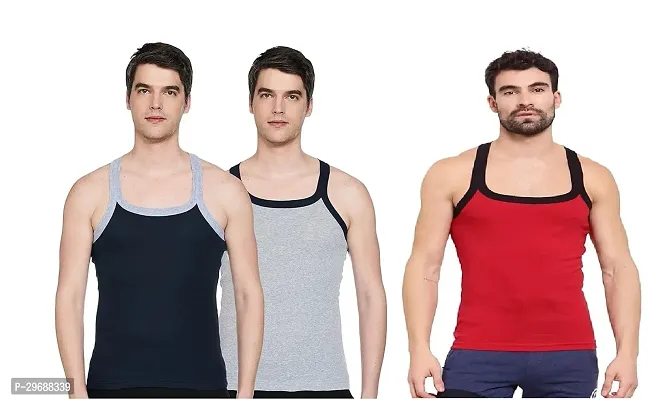 Classic Cotton Blend Vest for Men Pack of 3-thumb0