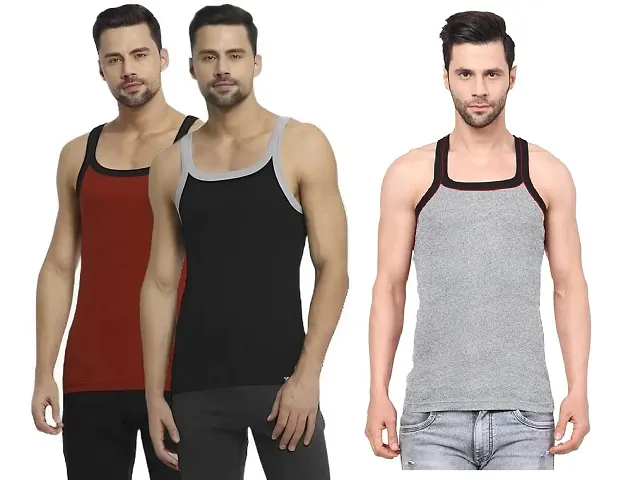 Trendy Cotton Blend Gym Vest 