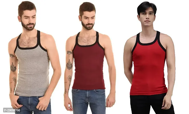 Classic Cotton Blend Vest for Men Pack of 3