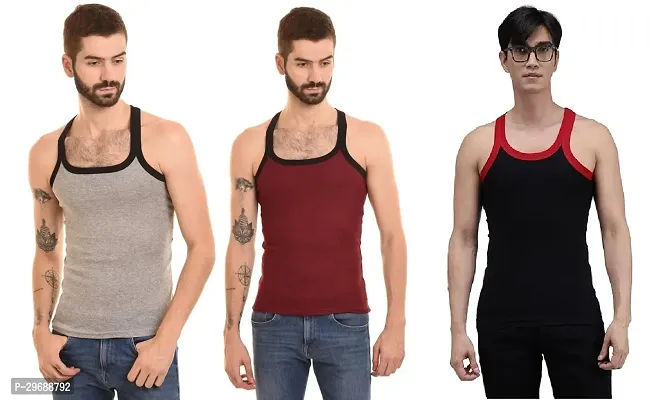 Classic Cotton Blend Vest for Men Pack of 3