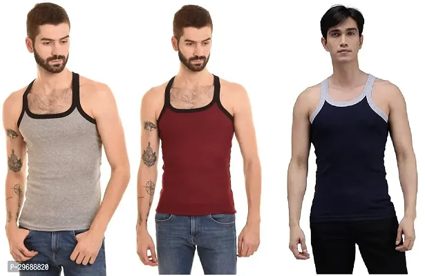 Classic Cotton Blend Vest for Men Pack of 3