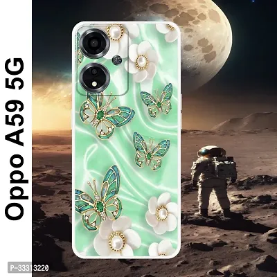 Stylish Silicone Rubber Printed Mobile Back Cover For Oppo A59 5G-thumb0