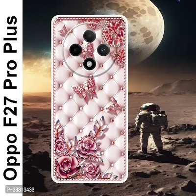 Stylish Silicone Rubber Printed Mobile Back Cover For Oppo F27 Pro Plus 5G-thumb0