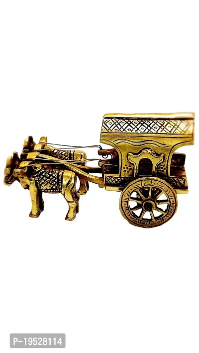 Two bulls cart Brass Idol | belgadi brass murti