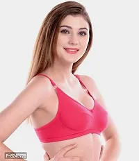 Beautiful Cotton Blend Non Padded Solid Wirefree Everyday Bras Combo For Women Pack Of 6-thumb2