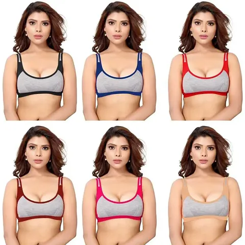 Comfy Non Padded Sports Bra Pack of