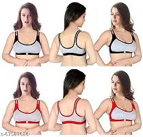 Multicoloured Cotton Blend Solid Bras For Women-thumb1