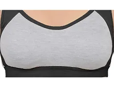 Multicoloured Cotton Blend Solid Bras For Women-thumb1