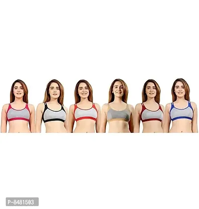 Buy Women Cotton Solid Non Padded Sport Bras Combo Set of 3 Online In India  At Discounted Prices