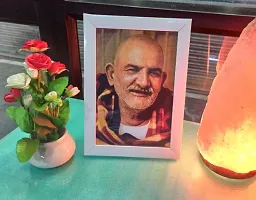 Neem karoli Baba (Neeb Karori) Religious Photo Framed for Wall, Table, Mandir, Home and Office (12.5 x 9 inch) 02-thumb1