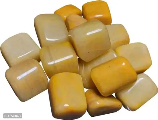 Aldomin Yellow Aventurine Natural Healing Crystal Reiki Tumble Stone Pack Of 100 Gram-thumb0