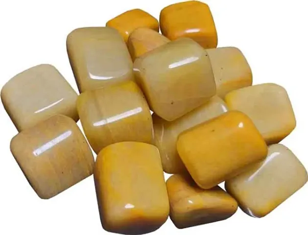 Aldomin Yellow Aventurine Natural Healing Crystal Reiki Tumble Stone Pack Of 100 Gram