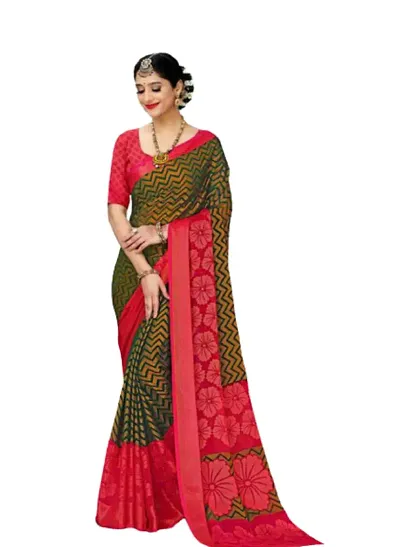 STAR COLLECTION Triangle Print Saree