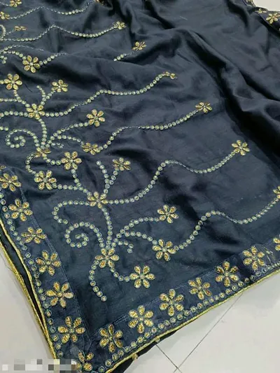 Best Selling Silk Blend Saree with Blouse piece 