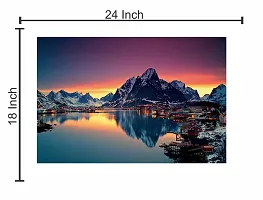 Mountain Wall Poster (Surface Covering Area - 24 X 18 Inch)-thumb1