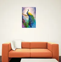 Sticker Studio Peacock Canvas Art Painting, MDF Wood - Print Laminated Frame, Perfect For Home Decor And Wall Decorations ? Gift Item - Pack of 1 (size - 12 x 18 inches) Multicolour-thumb2