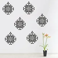 Sticker Studio PVC Vinyl Lakshmi Motif Wall Sticker (Black, Surface Covering Area - 180 x 150 cm) - 6 Qty-thumb4