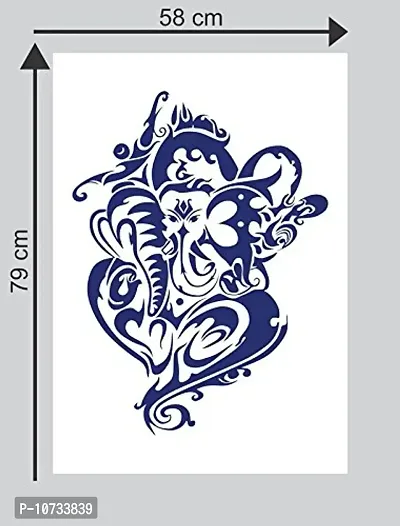 Sticker Studio Unice Lord Ganesha Wall Sticker (PVC Vinyl,58 cm X 78 cm)-thumb2