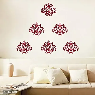 Wall Sticker (Swasthik Motif,Surface Covering Area - 180 x 150 cm) 6 Qty.