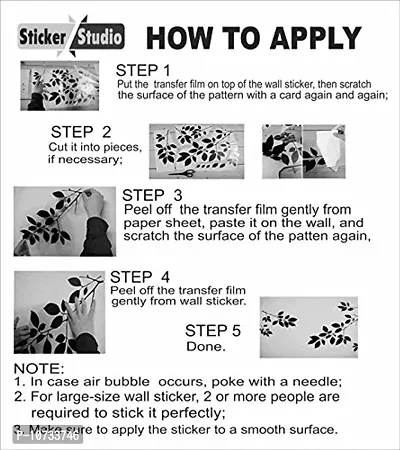 Sticker Studio Floral Fridge Sticker (PVC,Vinyl,Size - 45 cm X 91 cm)-thumb2