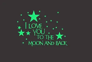 Sticker Studio Glow in The Dark I Love Moon Radium Night Glow Wall Sticker-thumb1