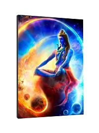 Sticker Studio Shiva Canvas Art Painting, MDF Wood - Print Laminated Frame, Perfect For Home Decor And Wall Decorations ? Gift Item - Pack of 1 (size - 12 x 18 inches) Multicolour-thumb1