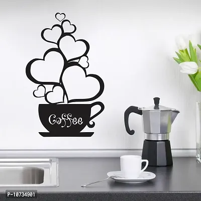 Wall Sticker (Coffe cup2,Surface Covering Area - 60 x 38 cm)
