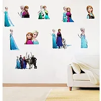 Sticker Studio PVC Vinyl Frozen Team Cartoon Wall Sticker (88 x 76 cm)-thumb1