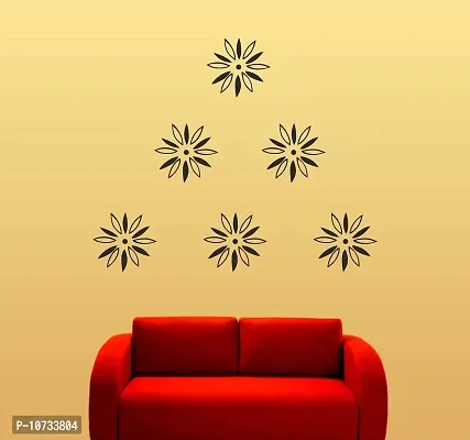 Wall Sticker (Sunflower Motif,Surface Covering Area - 180 x 180 cm) 6 Qty.-thumb0