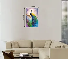 Sticker Studio Peacock Canvas Art Painting, MDF Wood - Print Laminated Frame, Perfect For Home Decor And Wall Decorations ? Gift Item - Pack of 1 (size - 12 x 18 inches) Multicolour-thumb4
