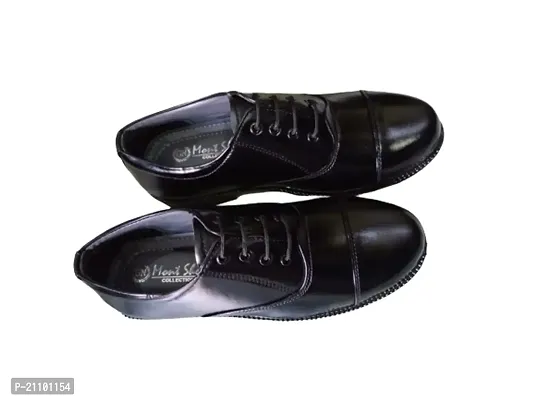 Stylish Black Synthetic  Formal Shoes For Men-thumb3