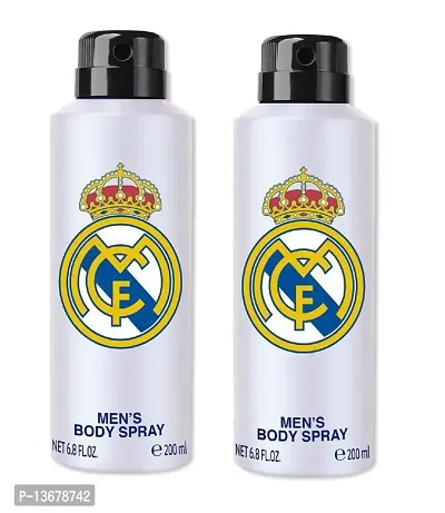 Real Madrid White Combo Pack Of 2 Deodorant Spray - For Men