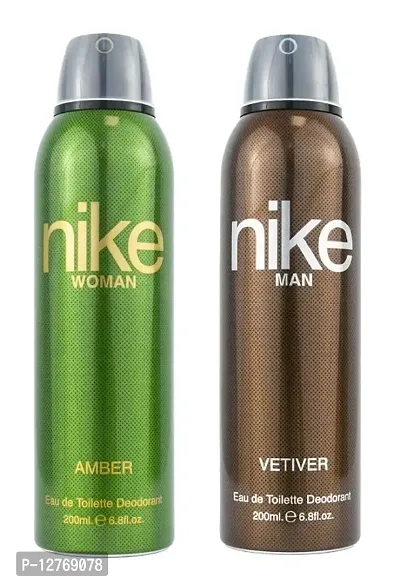 Nike Amber Woman + Vetiver Man Deodorant- Pack Of 2 (200ml Each)